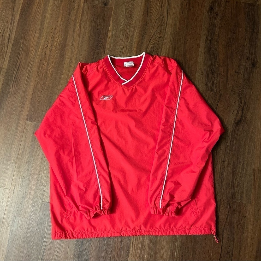 Vintage Reebok Red Windbreaker Pullover XL